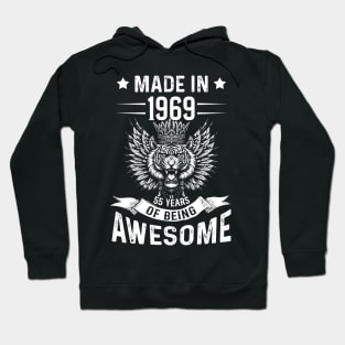 Made In 1969 55 Years Of Being Awesome Birthday Hoodie